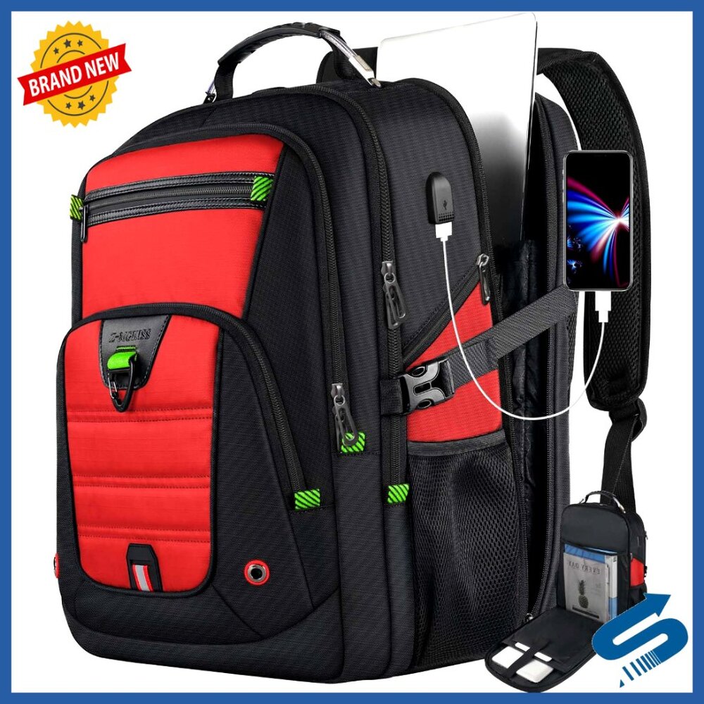 Extra Large Laptop Backpack Usb Charging Port Mul… - image 1